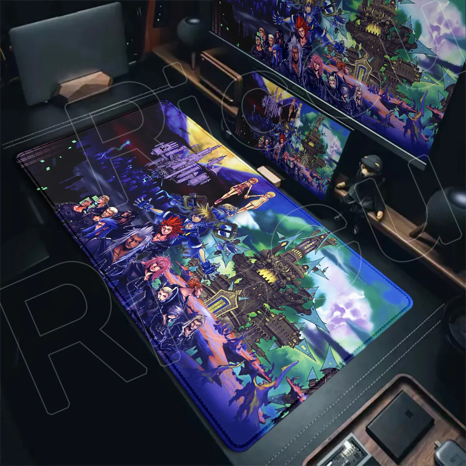 Large Office Gamer Speed Table Mat K-kingdom H-hearts Rubber Non-Slip Keyboard Mausepad XXL HD Printing Computer Anime Mouse Pad