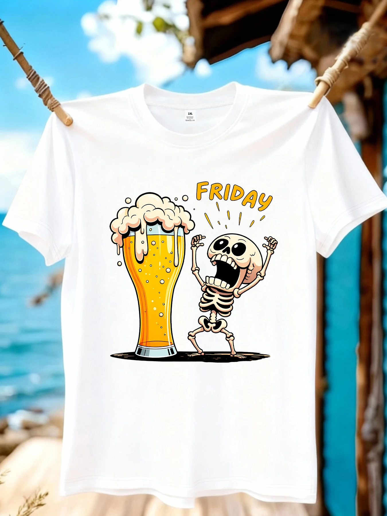 

【WZM109108】Creative Friday print plus size women's round neck summer casual short sleeved street fashion versatile T-shirt