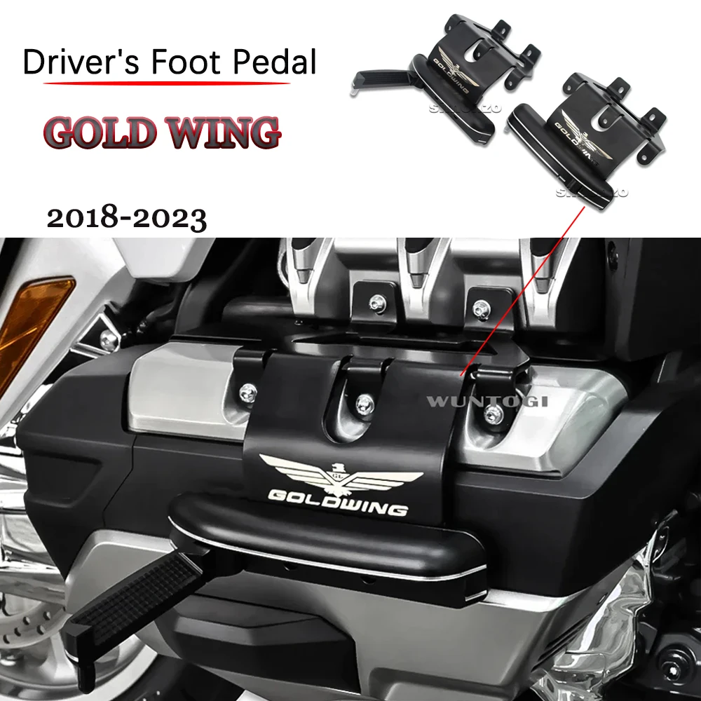 GoldOO- Repose-pieds d'autoroute pour la protection du moteur, repose-pieds rabattables, piédestal furtif, Honda Gold Wing 1800, GL1800, 2018-2023