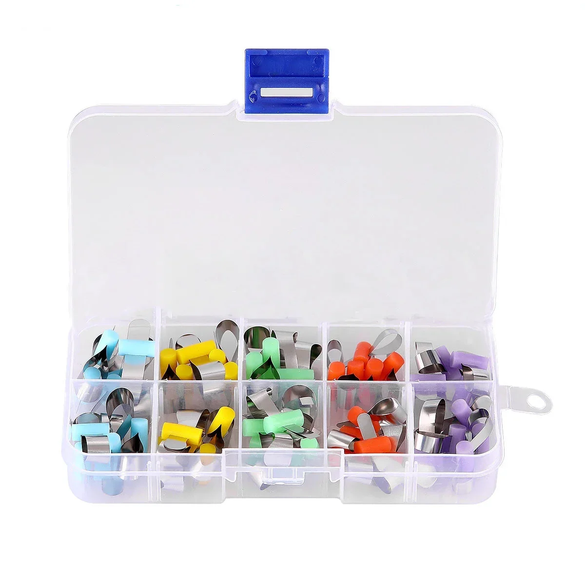 

50pcs/Box Dental Orthodontic Forming Sheet Sectional Contoured Metal Matrices with Positioning for Dentist Adult/Children