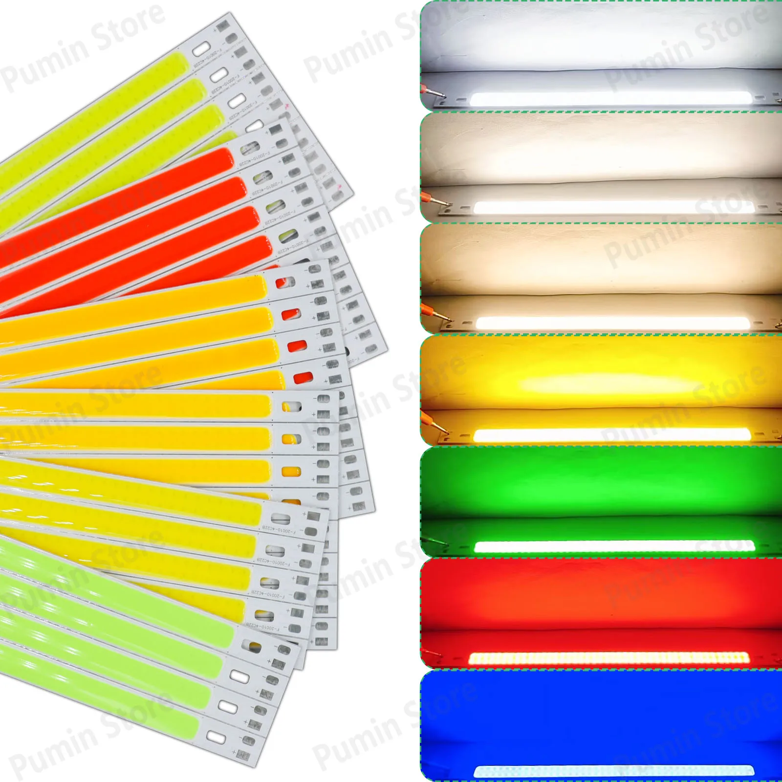 12V LED COB bead Light  wall lamp 6W 120mm 12W 200mm  Blue Green Red Warm Cool White Color LED Bar Lights COB Bulb For desk lamp