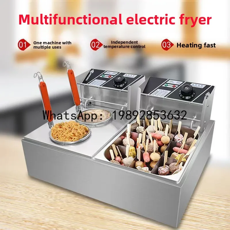 

ZF Oden cooking machine, commercial skewer equipment, deep fryer for street vendors, large-capacity commercial stall