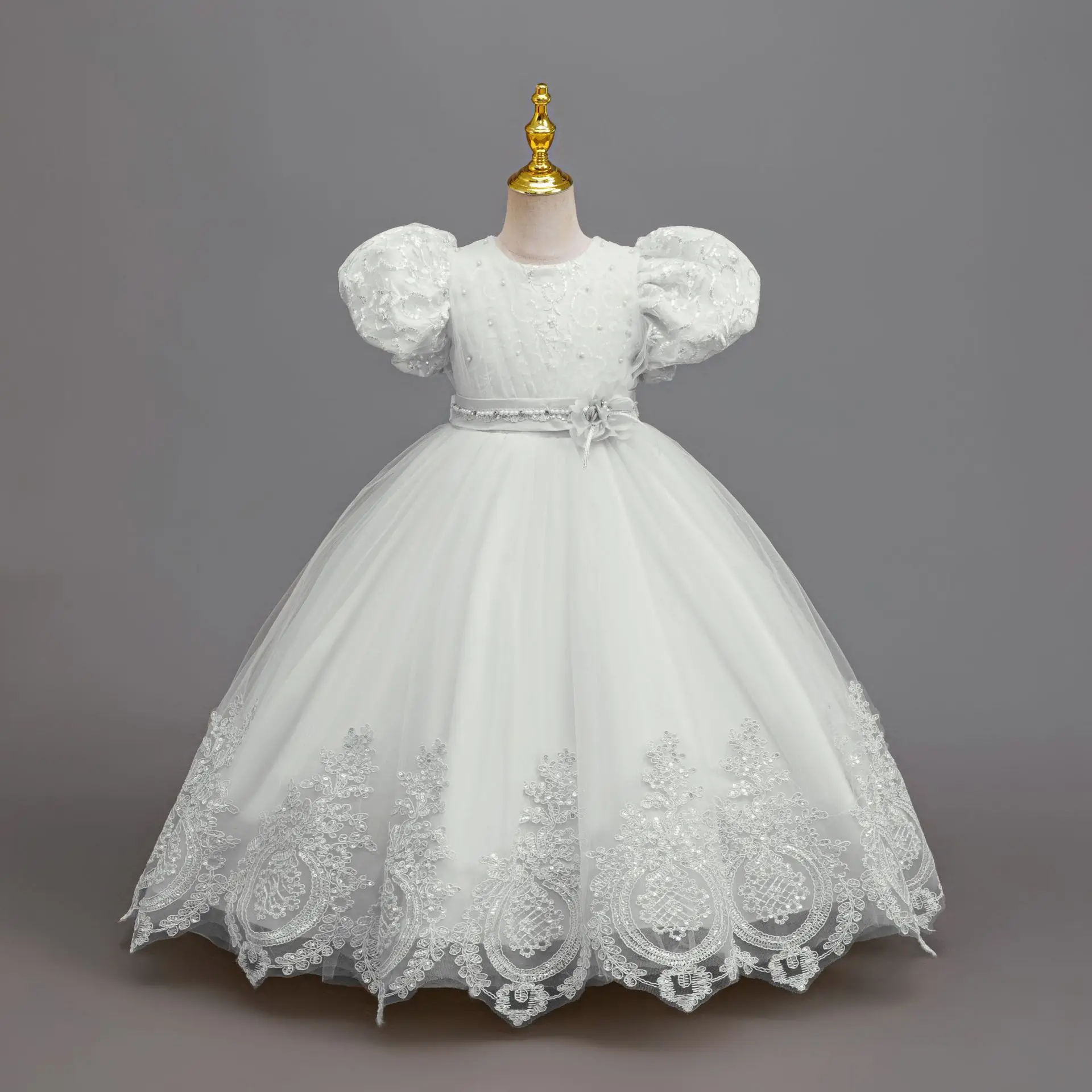 4-12 years old flower boy wedding dress evening dress sequins long Halloween girl dress Christmas performance host speeches