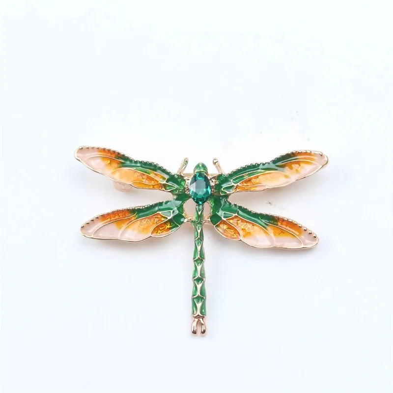 Mode Kristall Vintage Libelle Brosche Große Insekt Broschen Für Frauen Pins Hochzeit Schmuck Zubehör