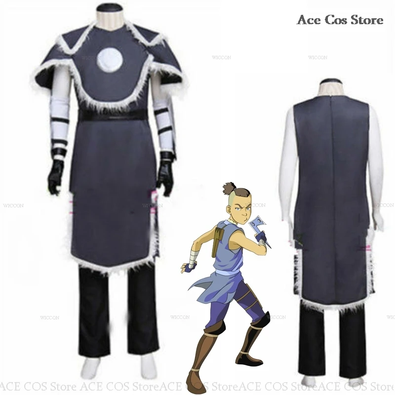 Anime Avatar The Last Airbender Sokka Cosplay Costume for Man Pants Set Halloween Party Roleplay Outfit Men Women Clothes