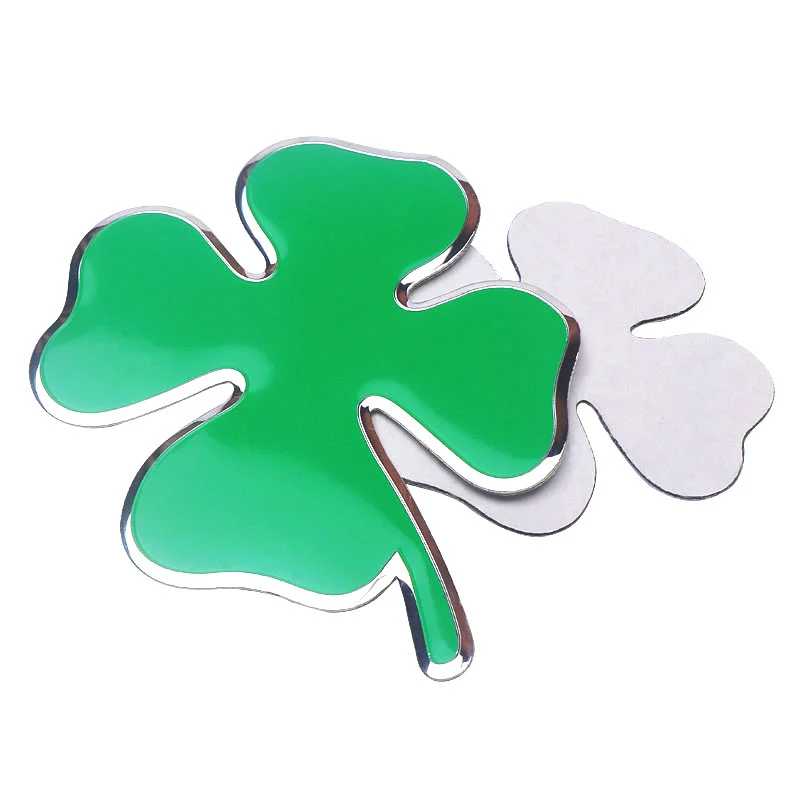 3D Aluminum Car Styling Four Leaf Clover Emblem Auto Body Sticker Decoration Decal For Alfa Romeo Sportiva 159 147 156 Giulietta