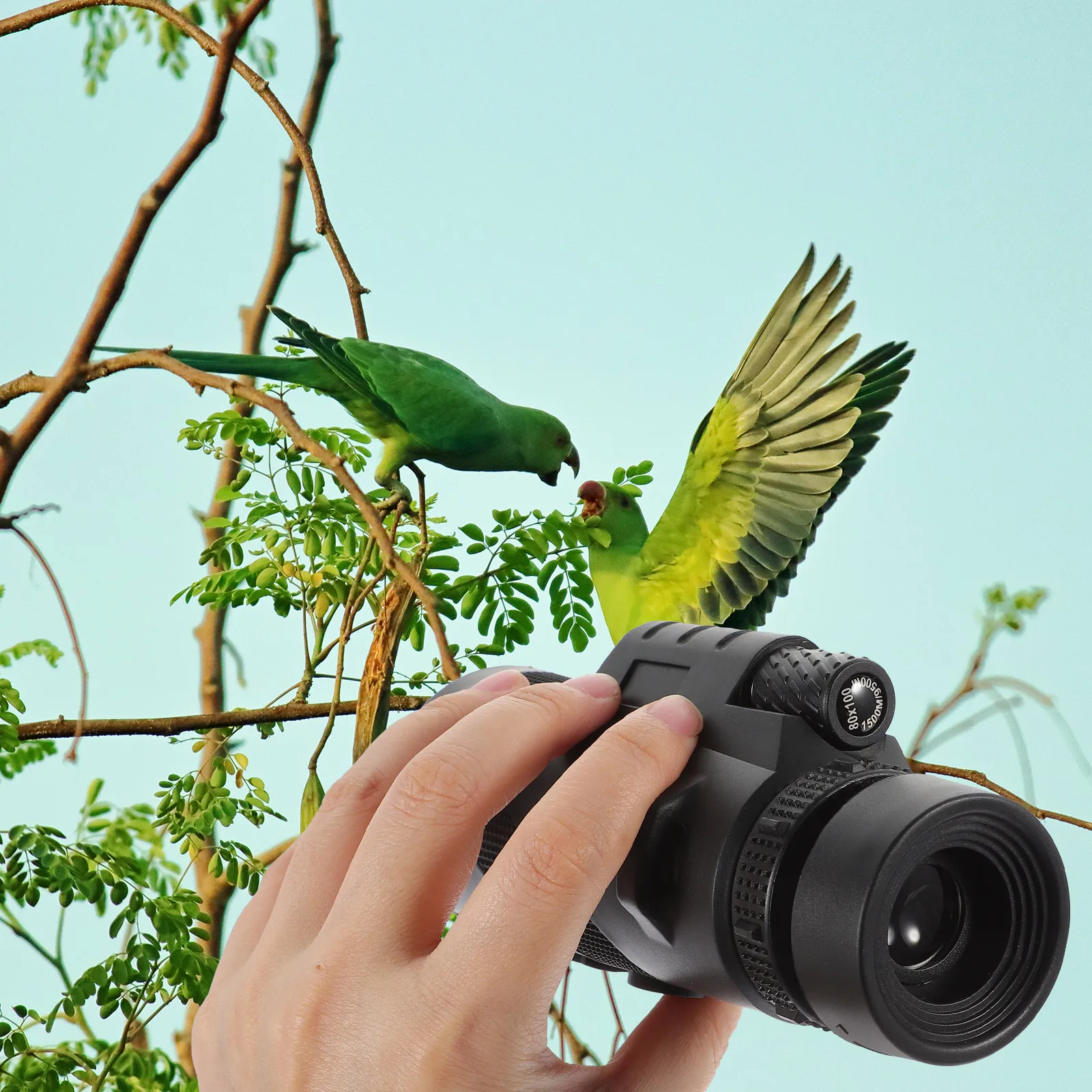 

High Definition Night Vision Monocular Telescope Compact Lightweight for Adults Kids Gifts Hunting Mountaineering Traveling