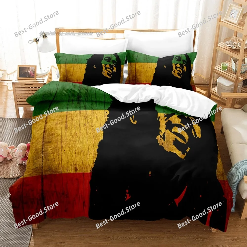 BoB Marley Bedding Set Single Twin Full Queen King Size Bed Set Aldult Kid Bedroom Duvetcover Sets 3D Print BoB Marley Popular
