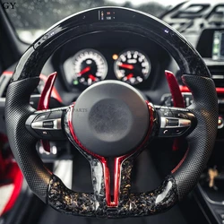 LED Steering Wheel Carbon Fiber Fit For BMW  M1 M2 M3 M4 M5 M6 F30 F10 F15 F16 F32 F80 F82 3 4 5 6 X3 X5 Customized Sport Wheel