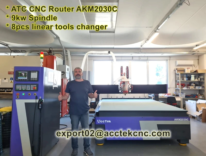 ホットセール 1530 2030 3軸CNCルーター ATC 木彫りCNCルーター 彫刻機 9kw ATC cnc 木工ルーター