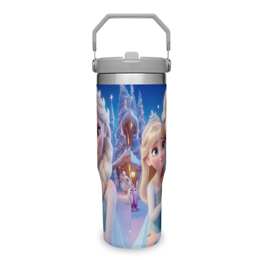 Portable Car Cup Frozen Disney Elsa Stainless Steel 304 Tumbler Water Bottle 30oz/900ml