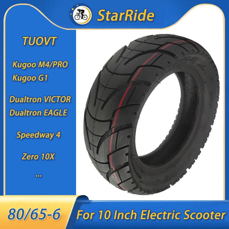 10 Inch Electric Scooter Tire 80/65-6 for Inokim oxo Kugoo M4 Dualtron VICTOR LUXURY EAGLE Speedway 4 Zero 10X Janobike x20 Bike