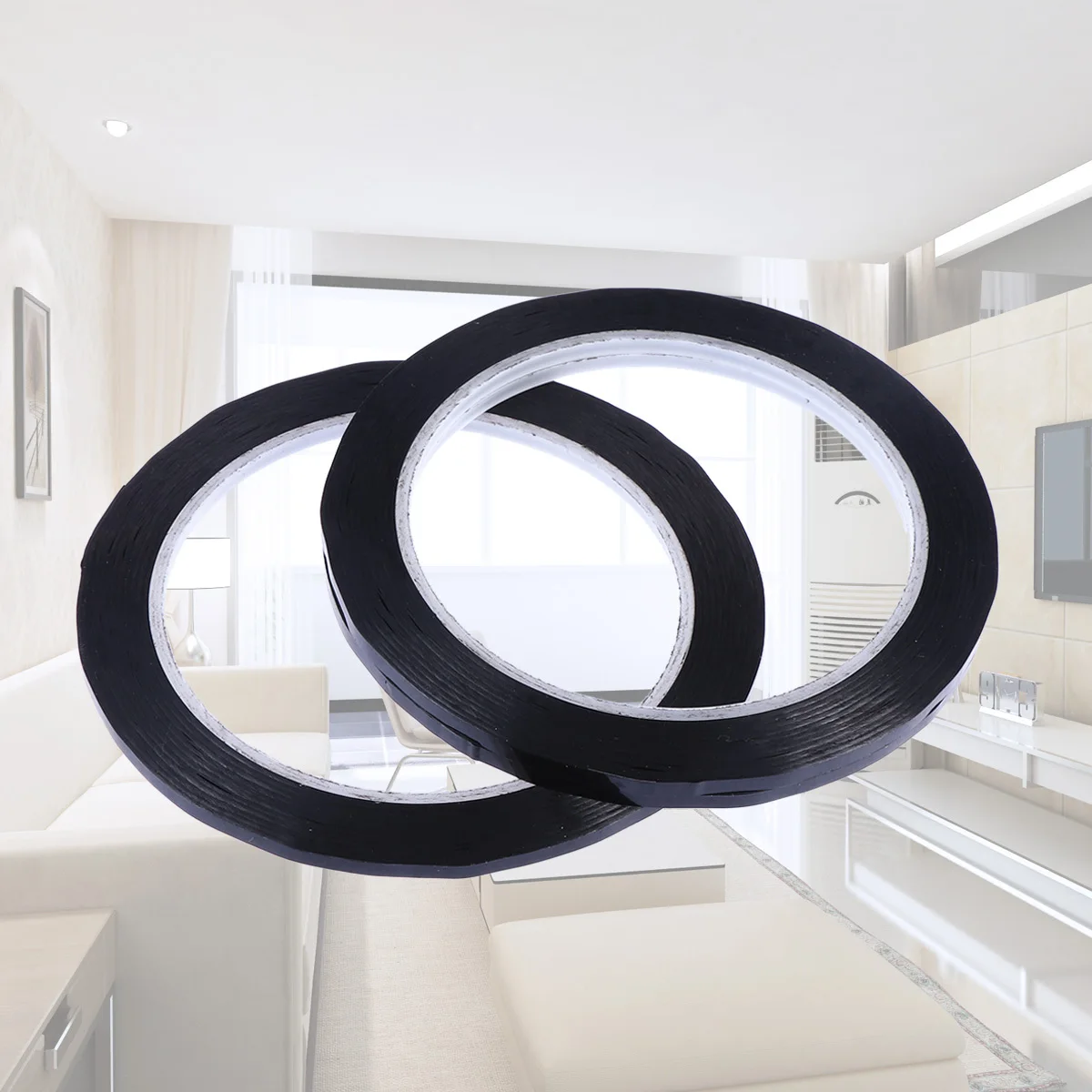 6 قطعة 3 مللي متر عرض 66Ft شريط تحديد الشبكة السوداء لتخطيطات الرسم البياني للسبورة البيضاء تصميم حرفي أشرطة فنية جرافيك ذاتية اللصق