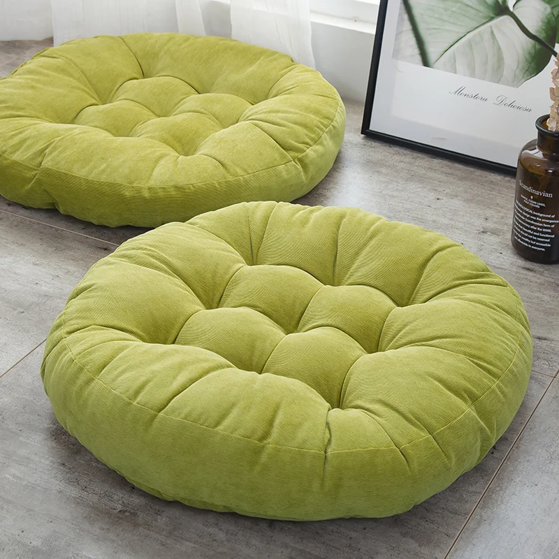 

Thickened Japanese Style Corduroy round Cushion Tatami Mat Zafu Floor Pillow Home Decorative Soft Square Pillowcase