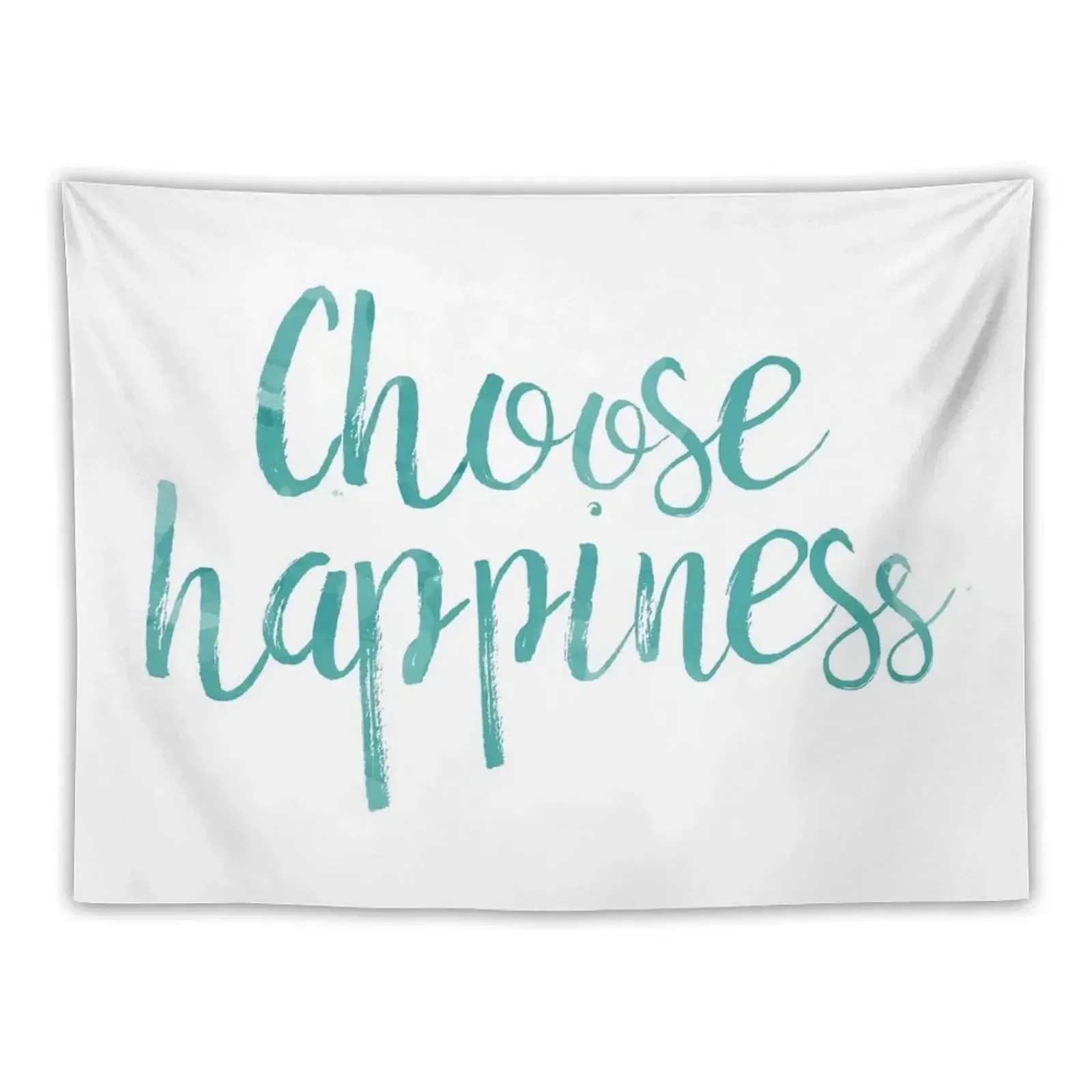 

Choose Happiness - teal Tapestry Korean Room Decor Bedroom Deco Wall Tapestries Bathroom Decor Tapestry