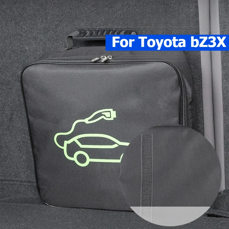 For Toyota bZ3X EV Portable Charger Storage Bag Electric Vehicle Car Charging Cable Storage Carry Bag EV Charger Plugs Organizer