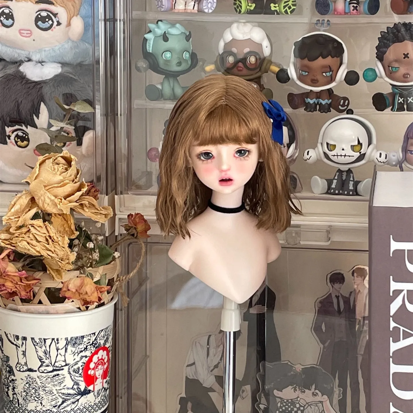 Haar für Puppe süße Prinzessin Stil 1/4 BJD Perücke Mohair Perücke kostenloser Versand ​