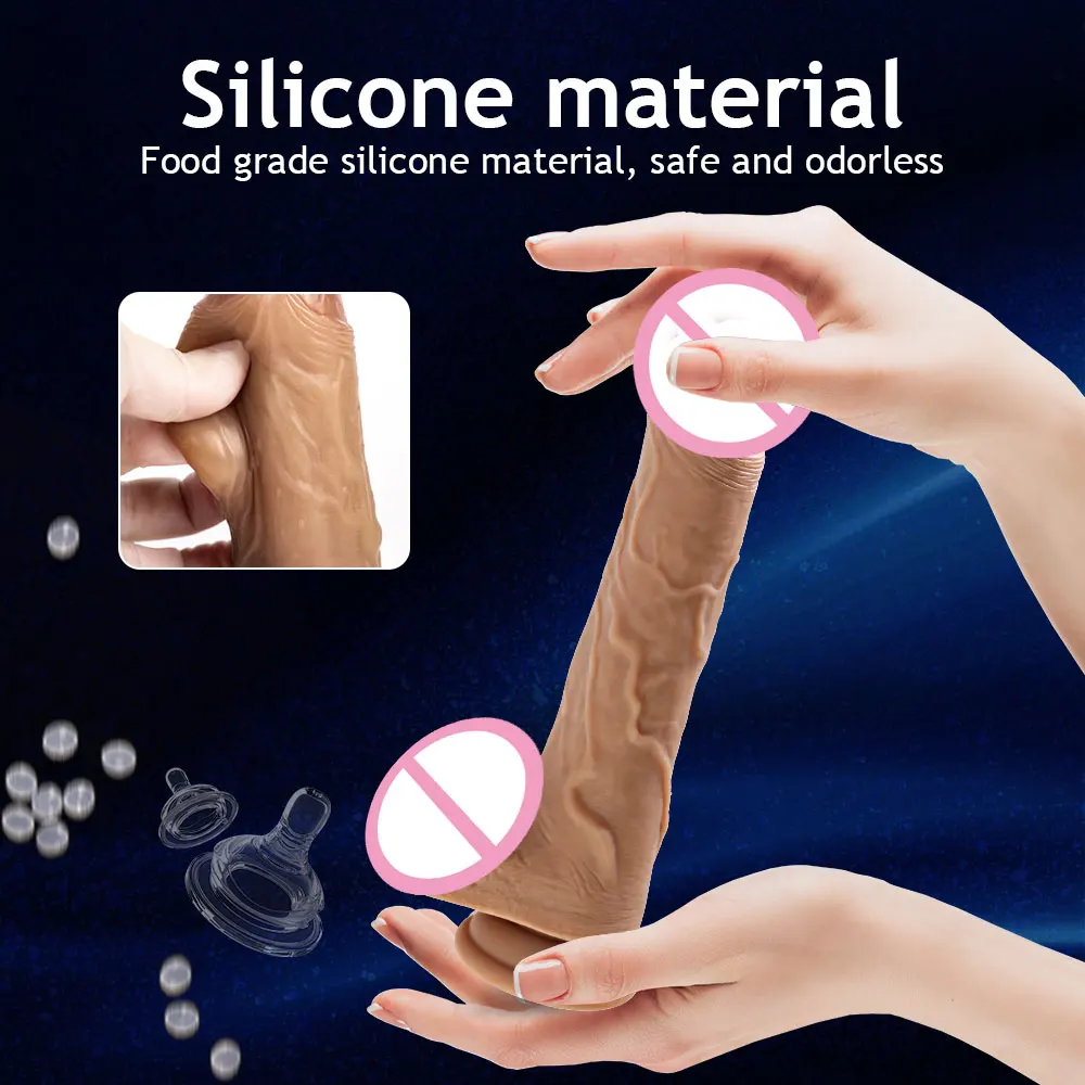 Remote Control Thrusting Realistic Dildo Vibrator G Spot Telescopic Or Swing Big Penis Stimulator Suction Cup Sex Toys for Women