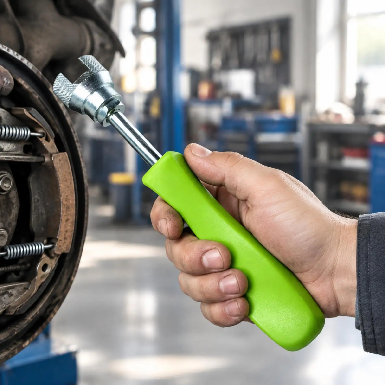 Heavy Duty Brake Spring Compressor Tool with Textured Grip Head for Auto Mechanic DIY Garage Repair Work
