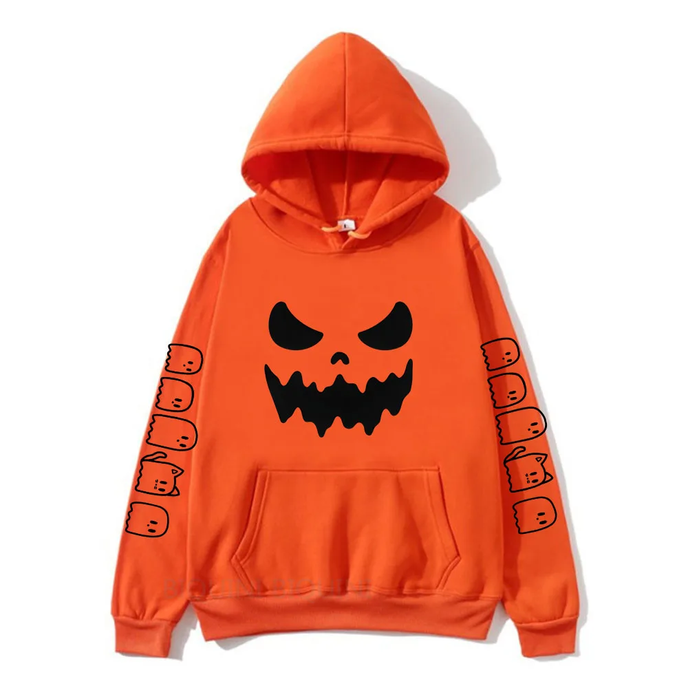 

Ghost Graphic Print Hoody Halloween Hoodies Funny Pumpkin Pattern Unisex Sweatshirt Autumn Harajuku Y2K Teens Aesthetic Clothing