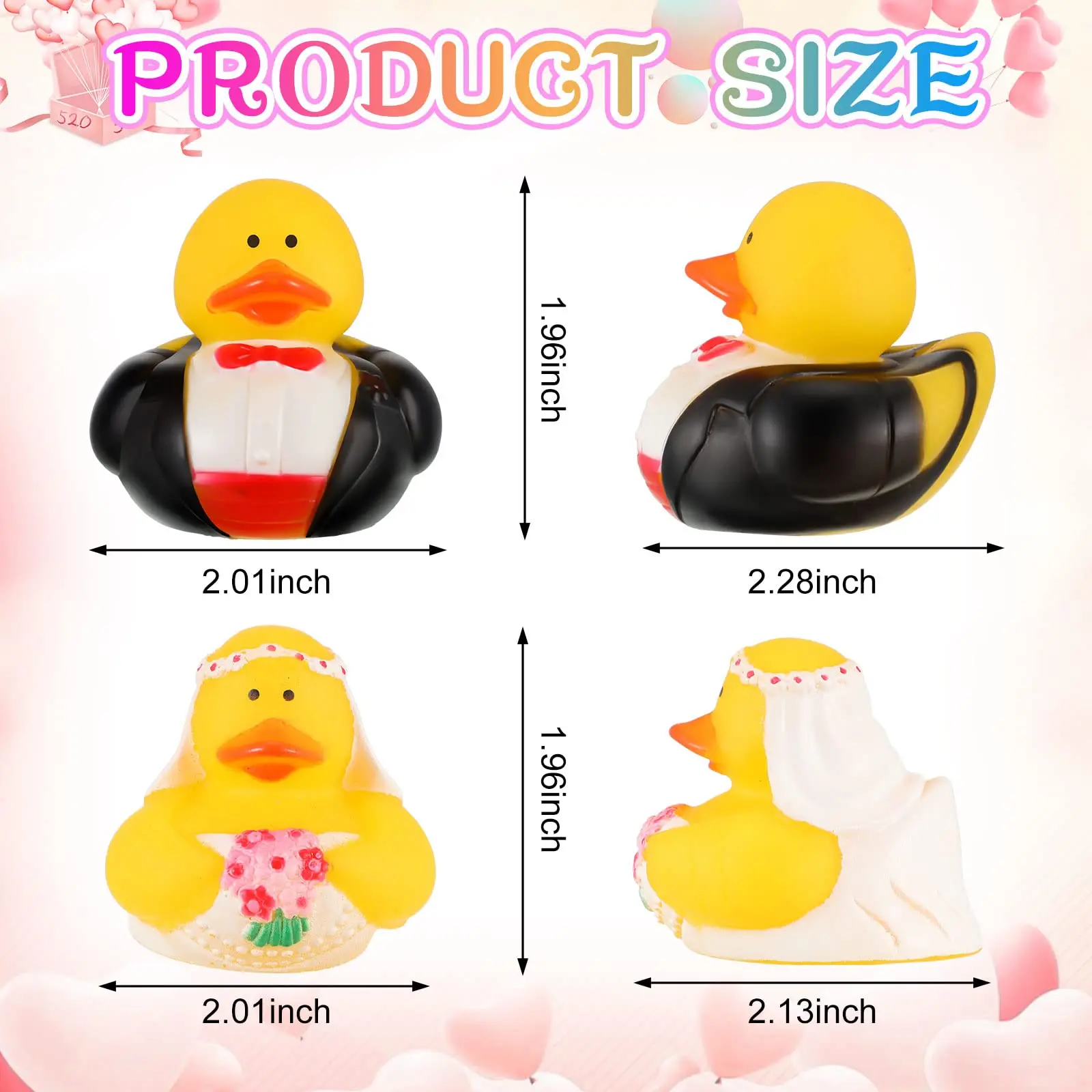 Wedding Rubber Ducks Bride and Groom Rubber Ducks Bulk Decorations Wedding Gift Bag Presents Marriage Blessings