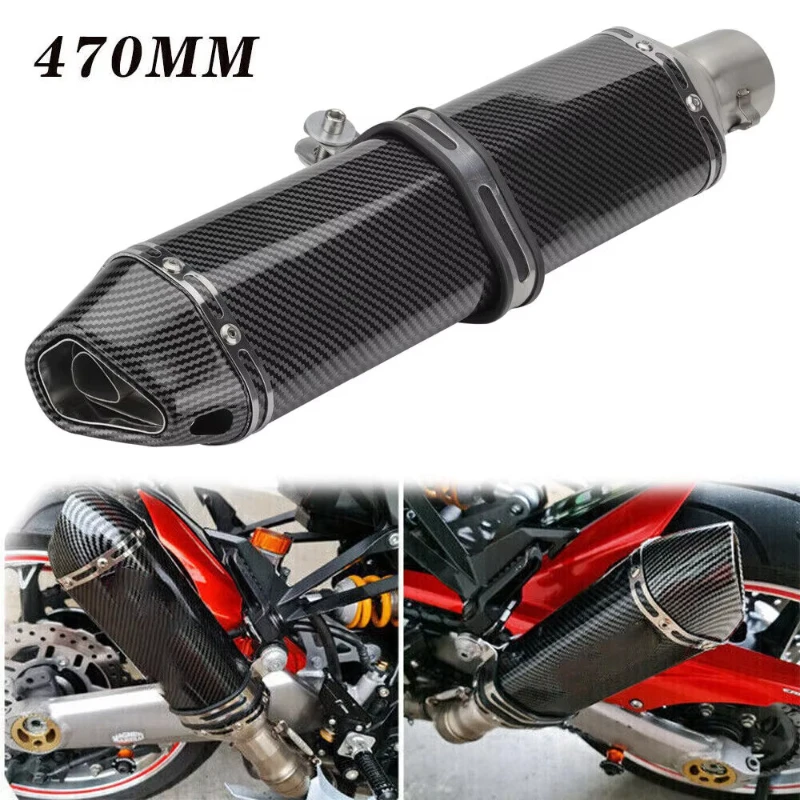 ZK40 51mm Universal Exhaust Motorcycl Muffler Escape Moto Tub For kawasaki NINIA 650 tmax 500 tmax 530 SUZUKI gw250 ATV