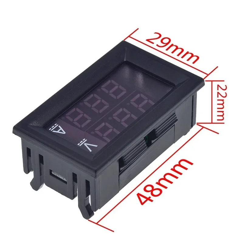 DC 0-100V 10A Digital Voltmeter Ammeter Dual Display Voltage Detector Current Meter Panel Amp Volt Gauge 0.28