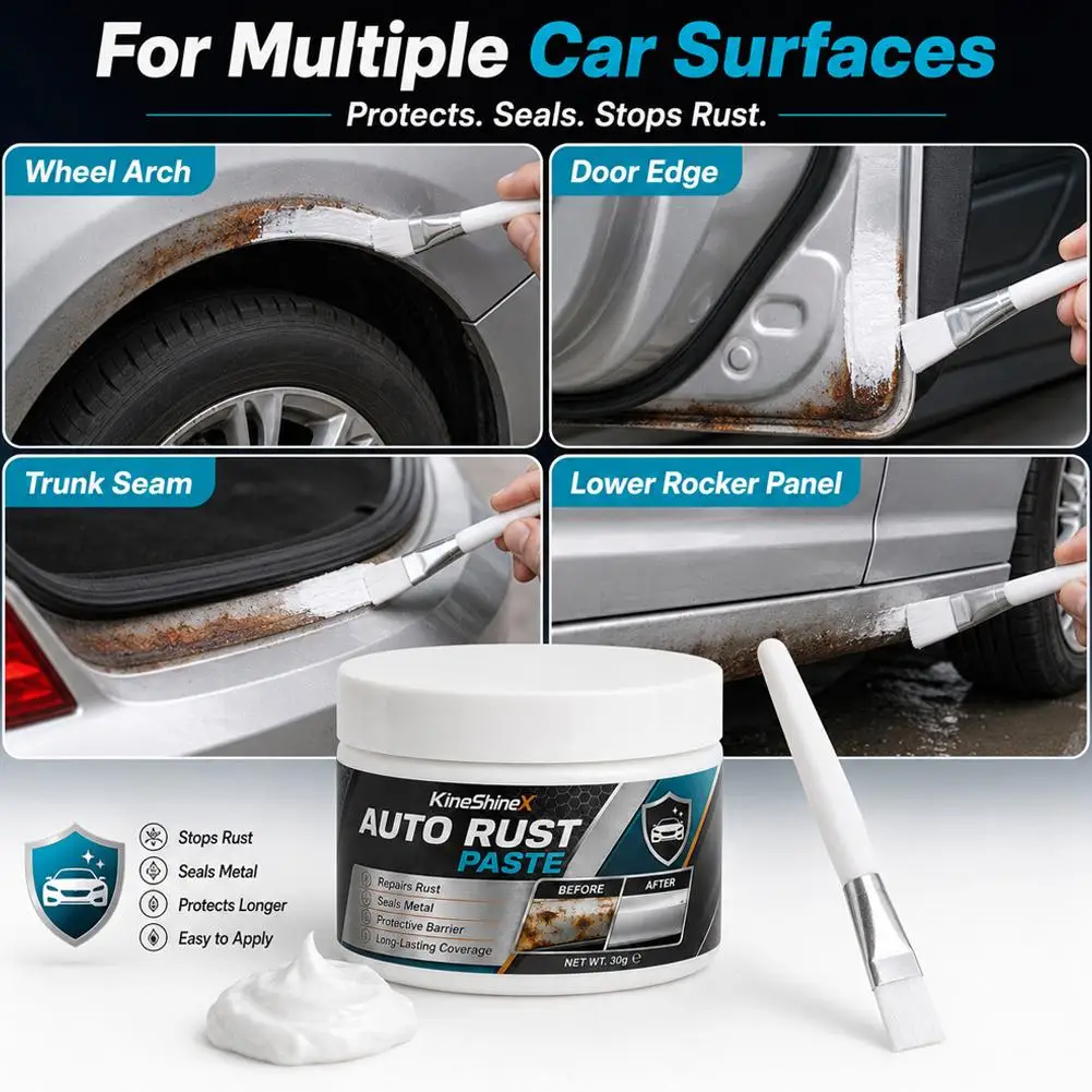 Car Metal Rust Repair Paste Restores Shine And Removes Stubborn Stains Multi-Purpose For Cars, Chromes And Iron Diy Maintenance