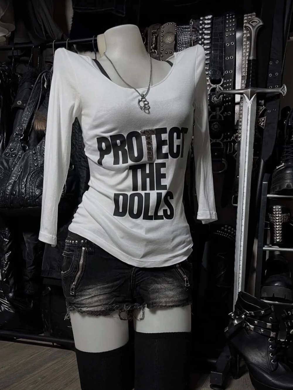 2026 New American Retro Y2K Street Style Hot Diamond Printed Round Neck Long Sleeve T-shirt Punk Gothic Trendy Fashion Niche