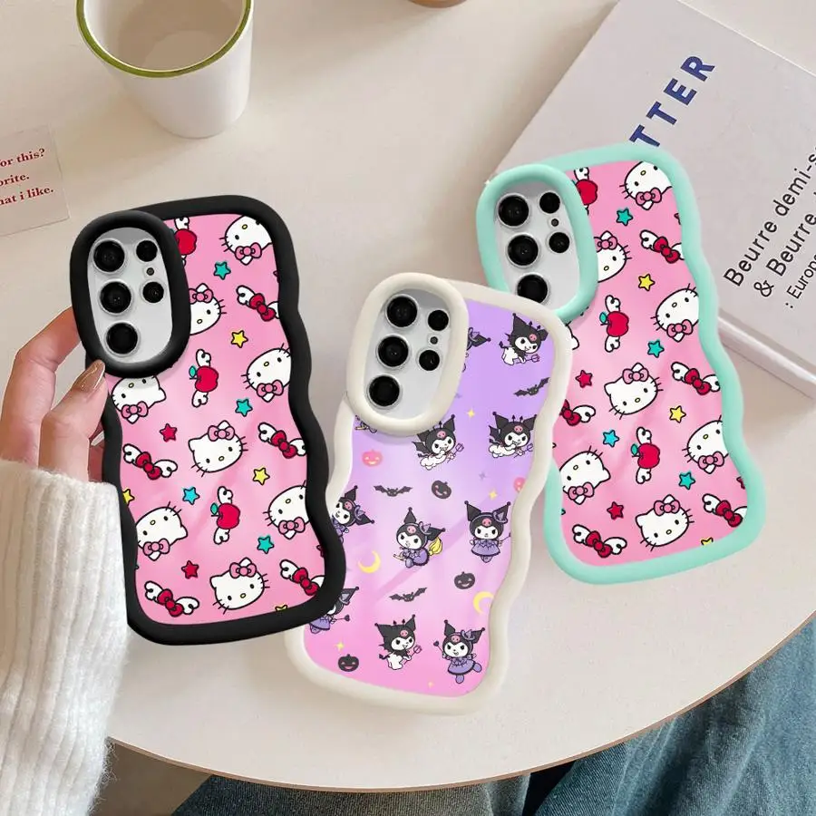 Hello Kitty Kuromi Anime Soft Phone Cover Case for Samsung Galaxy S20 FE S21 S23 Plus S22 Ultra S24+ S24 S25 S25+