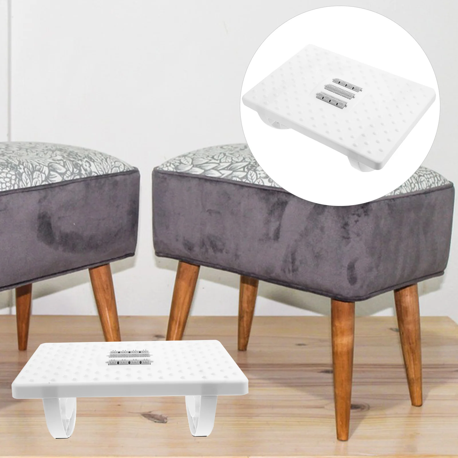 

Ergonomic Footstool Footrest for Desk White Color Rocking Function Anti Slip Bottom Under Desk Leg Rest Feet Rest Massage