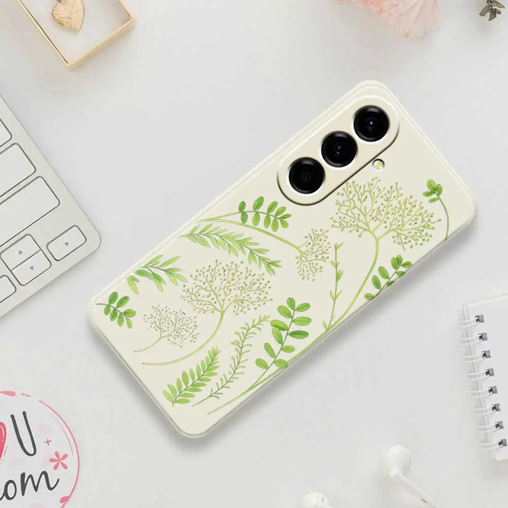 

Fresh Greenery Phone Case For Samsung Galaxy A56 A32 A23 A22 5G A32 A23 4G A55 A54 A53 A52 A51 A35 A34 A31 Soft Silicone Cover