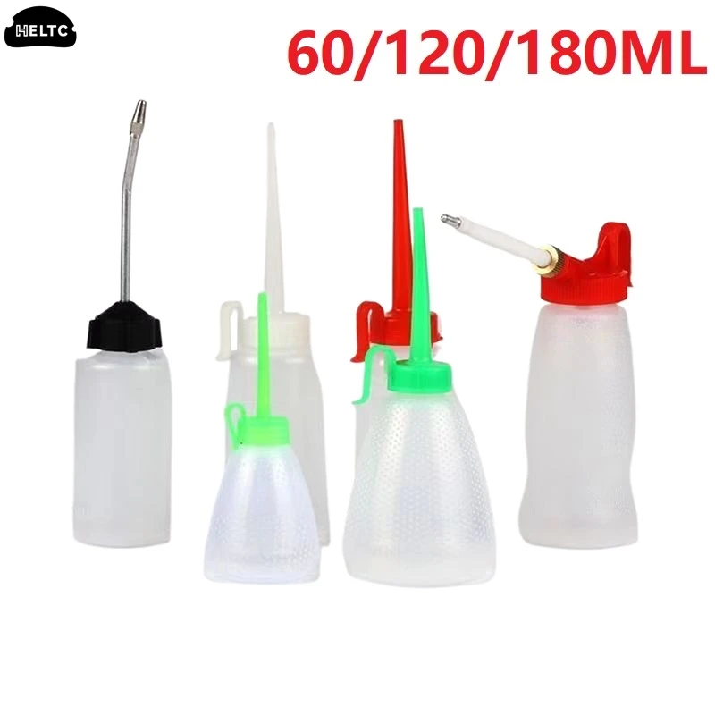 60/120/180ml Iron Spout Plastic Long Nozzle Storage Pot Oiler Oil Dispenser Sewing Accessorie Sewing Machine Gun Type Oil Bottle