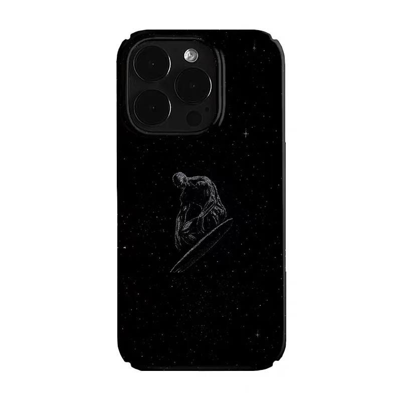 

Ins Korean Black Lonely Person Case for IPHONE 17 16 ProMax 15 14 Plus 13 12 MINI 11 PRO 16Plus XR XS MAX Acrylic Phone Cover