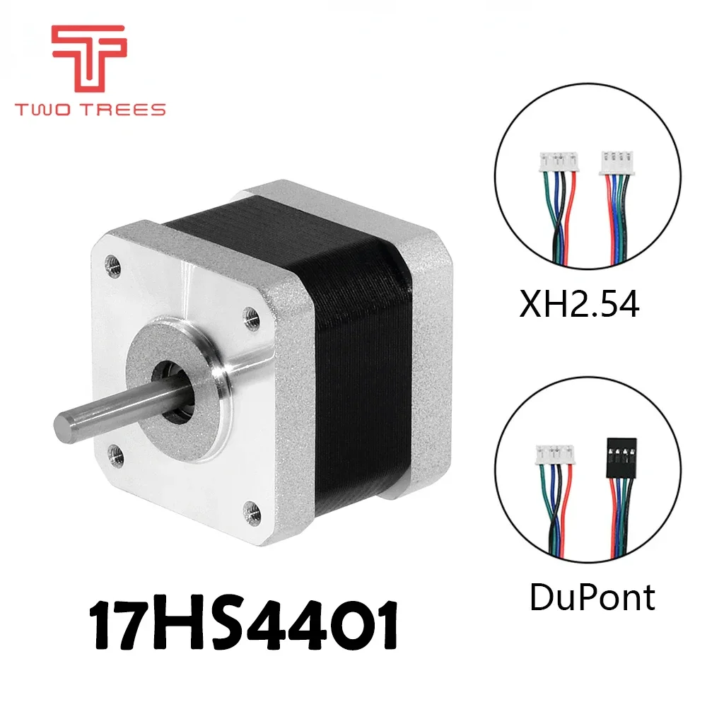 TWO Lanka ES-Moteur pas à pas Nema 17, moteur 42, 4 fils 17HS4401, NEMA17 42BYGH, 1,5 A avec ligne DuPont pour pièces d'imprimante 3D et pièces CNC