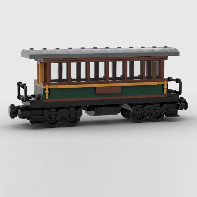 City Car Model MOC Building Bricks Train Observation Carriage Modular Technology Gifts Holiday Assemble Children Toys Suit