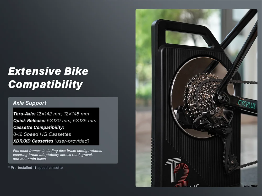 [US-Lager] CYCPLUS T2 Smart Bike Trainer Fahrrad-Trainingsgerät 2200W Leistung ANT+ BLE 5.0 – Detail 3