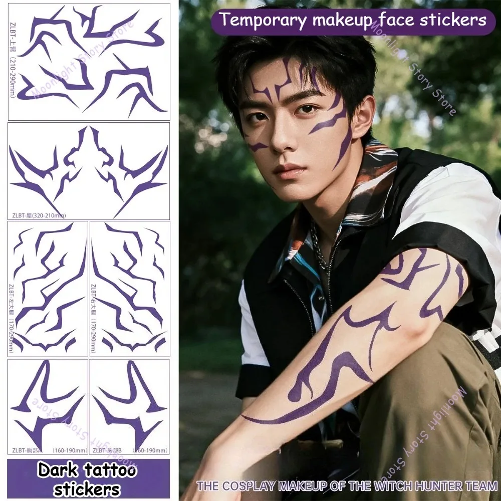 Cosplay Kpop Demon Hunter Make-up Tattoo Aufkleber für Bühnenauftritt Party Dress-Up Must-Have Kosmetikzubehör für Fans