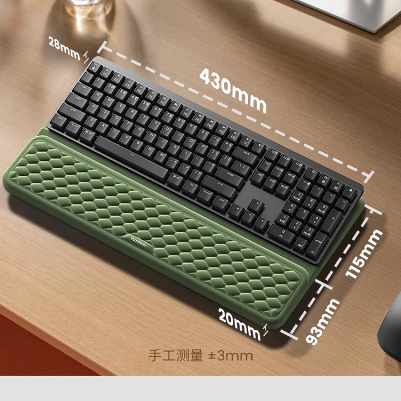 Подставка для запястья из пены с эффектом памяти 2-в-1, эргономичная клавиатура «все в одном», офисная поддержка ладоней с гелевой подушкой для комфорта набора текста