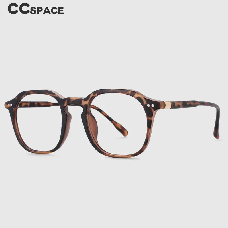 53965 retro redondo plástico titânio anti luz azul armações de óculos ópticos rebite masculino feminino tr90 moda computador óculos