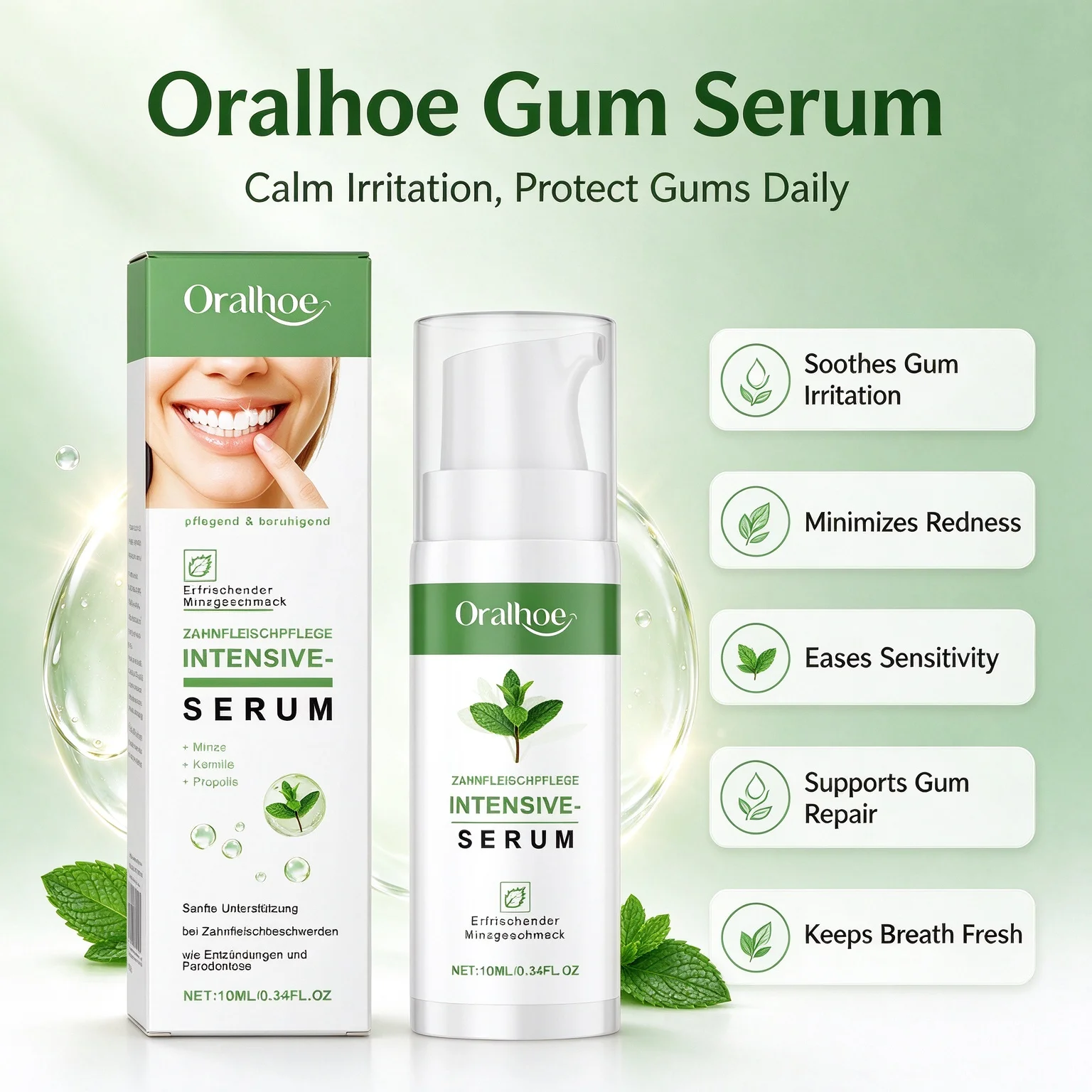 Gum Soothing Serum Relieve Gum Swelling Bleeding Sensitive Oral Care Essence
