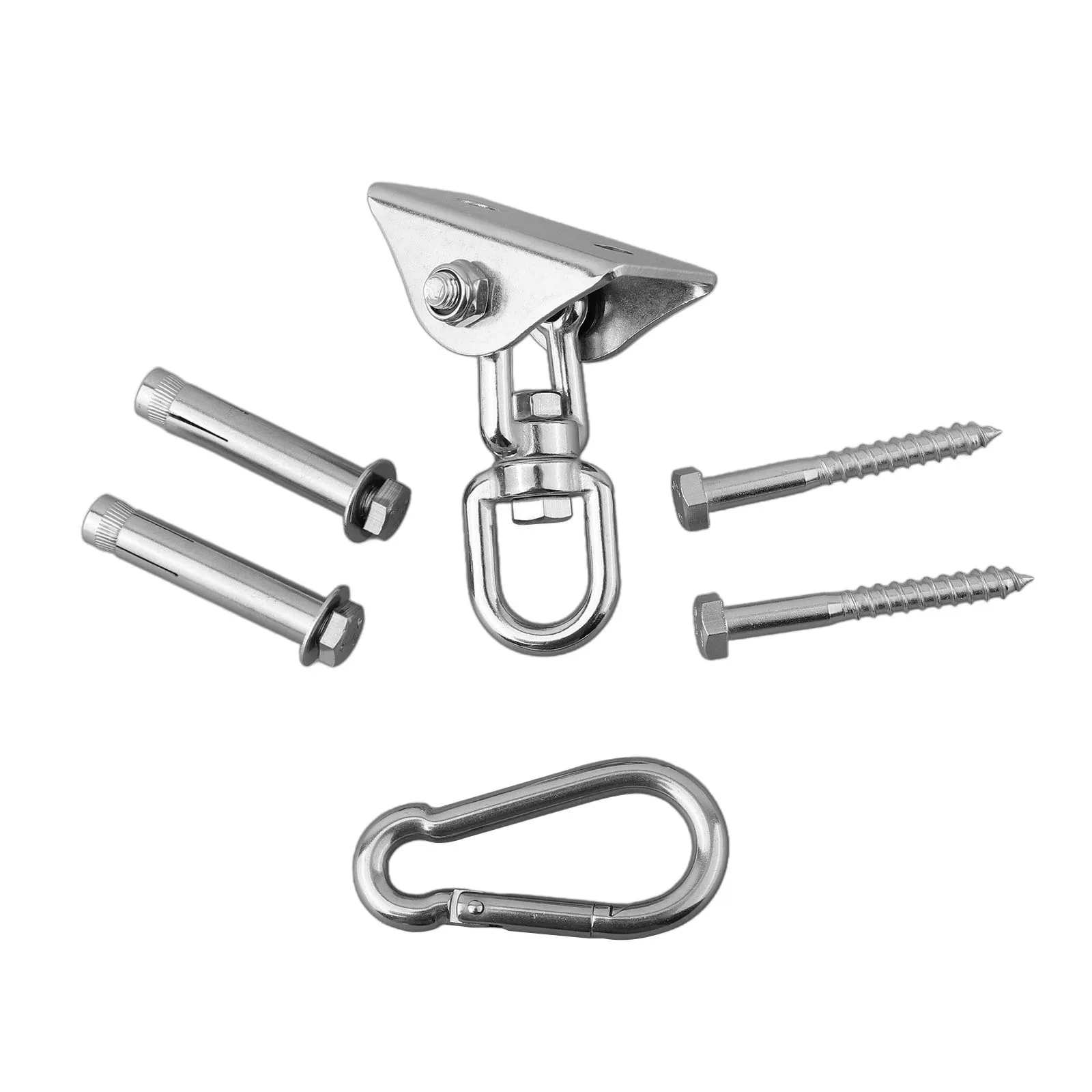 Awning Hanging Chair Hanging Basket Chair Fixing Wooden Screw 1000Lb Capacity Easy To Install Rotating Hook Stainless Steel