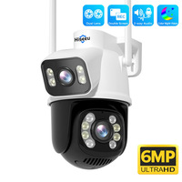 Hiseeu WS318B 6MP Outdoor WiFi Camera Dual Lens Double Screen, 2-way Audio, Color Night Vision, Auto Tracking AI Human Detection