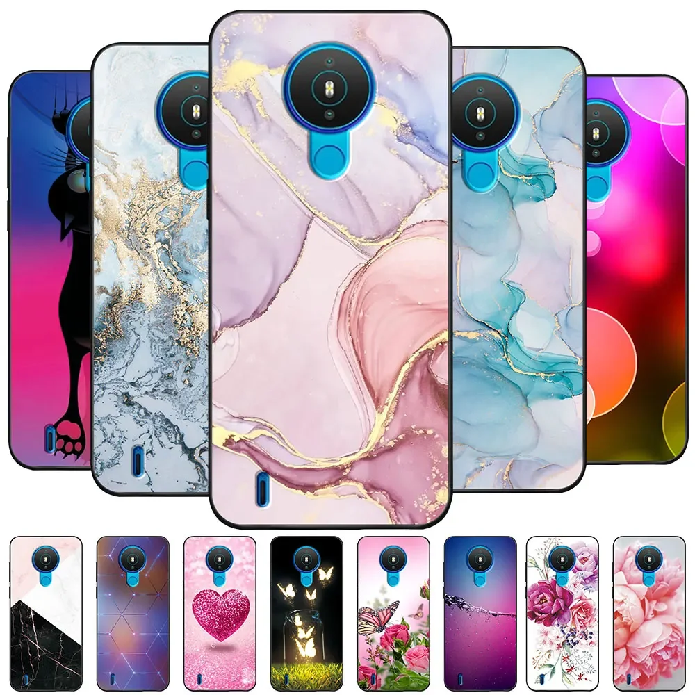 Case For Nokia 1.4 2.4 3.4 5.3 Coque Nokia 5.4 TPU Soft Silicone Funda Phone Case For Nokia 1.4 TA-1322 Capa Cover Bumper Marble