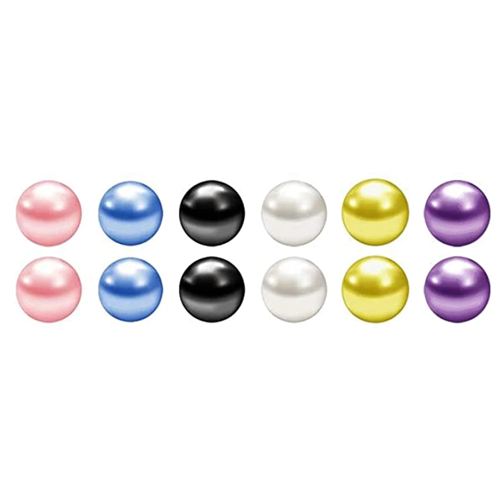 16G Replacement Balls for Piercing Barbell Parts 3mm Stainless Steel & Clear Flexible Balls for Women Men