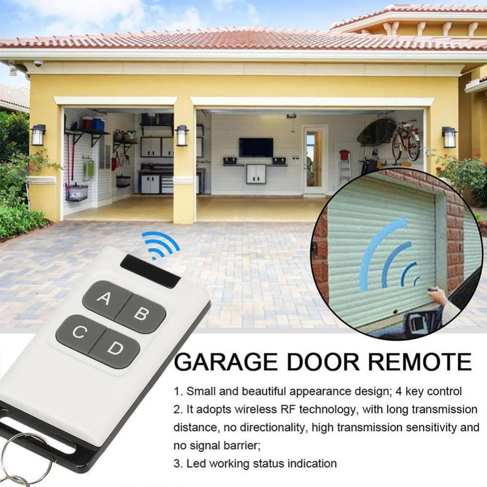 300-915MHZ Remote Control New Wireless 4CH Copy Duplicator Garage Door Key Multi Frequency Remote Control Switch Garage