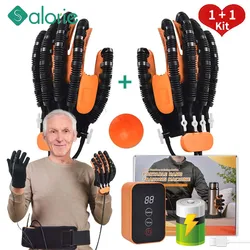 2pcs/Pair Electric Hand Rehabilitation Robot Glove Hand Hemiplegia Finger Rehabilitation Robot Training Glove Rechargeable