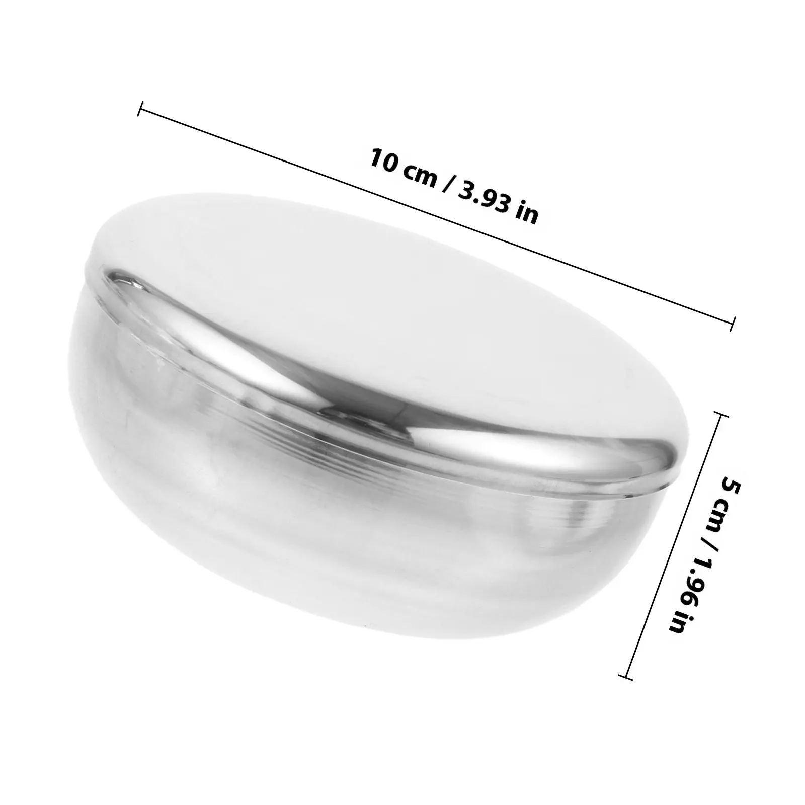 Stainless Steel Shaving Bowl Portable Classic Shave Soap Cup for Traditional Wet Shaving Men Silver 52Mm H X 73Mm D