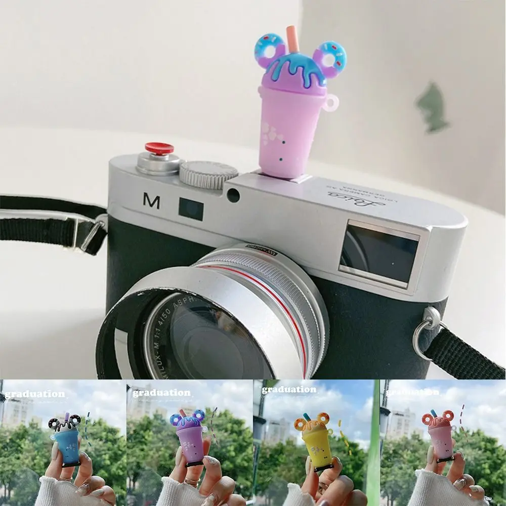 Cartoon Camera Flitsschoen Hoes Decoratieve Fles Stijl Koude Schoen Cap Voor Sony/Fujifilm/Canon/Nikon Leica Camera