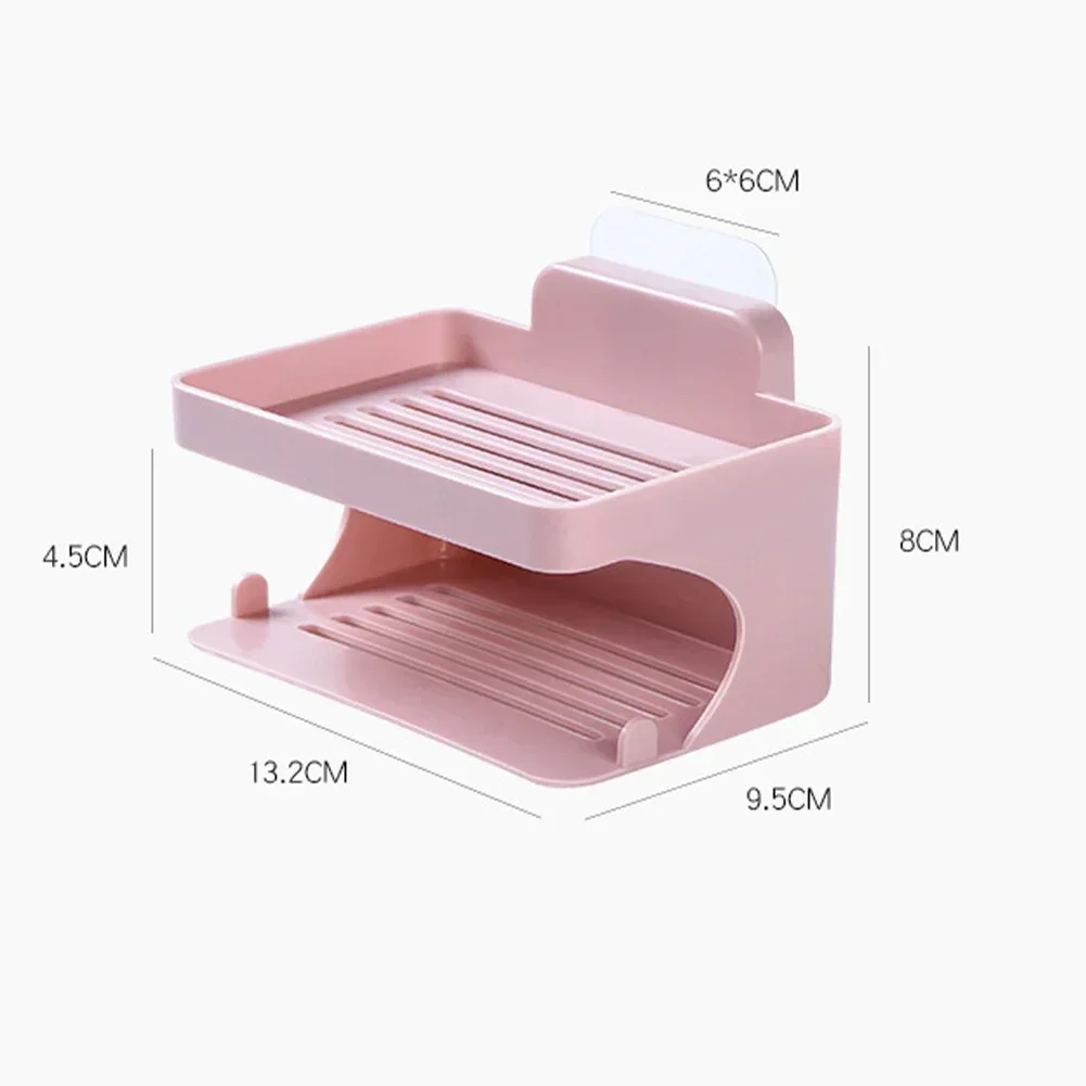 Double Layer Soap Holder Wall Mounted Soap Tray Soap Dishes For Bar Soap Soap Sponge Dish Bathroom Accessories Soap Dishes